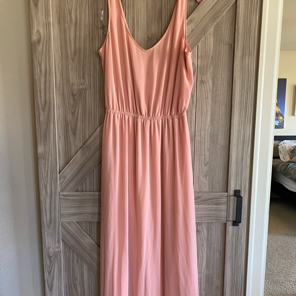 Dusty pink maxi dress